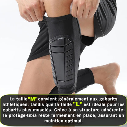 Manchons de protection tibiale haute performance - Technologie de compression et respirabilité optimisée pour sportifs