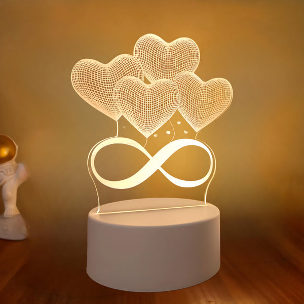 Lampe LED Acrylique 3D - Décoration de Babillard à Bricoler avec Lumière Chaude